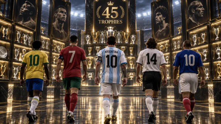 football players with most trophies